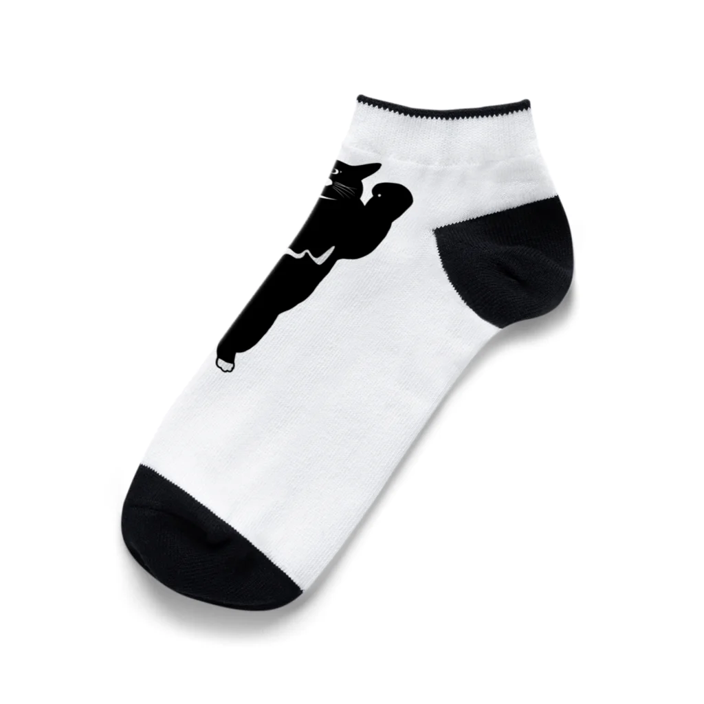 犬猫サロンぷらすのツキノワネコ Ankle Socks
