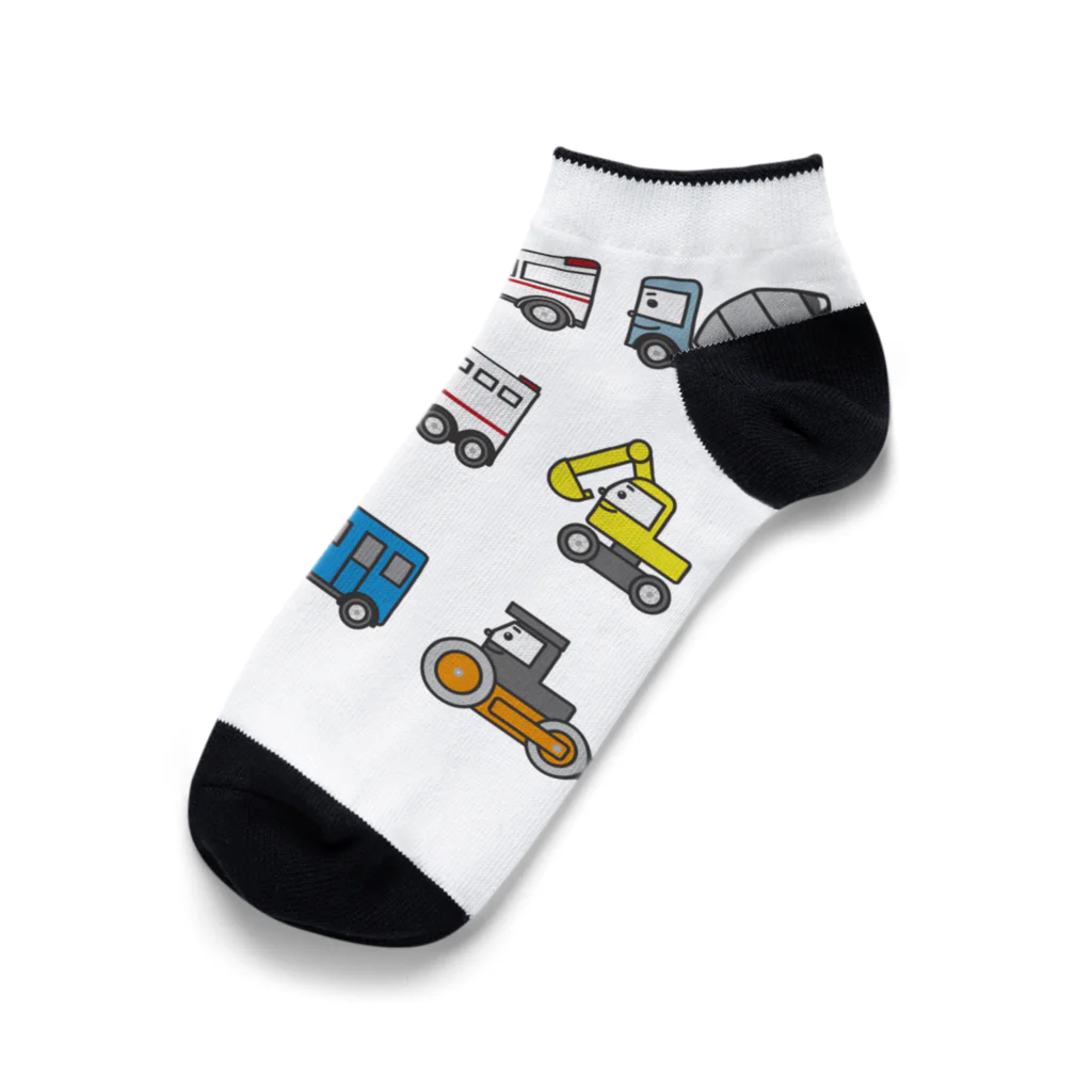 uudonuudonの顔つき働く車 Ankle Socks