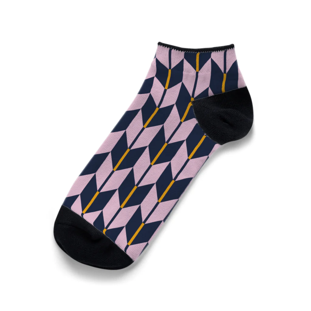 Musashi和柄Shop 【Japanese pattern】の矢絣くるぶしソックス Ankle Socks