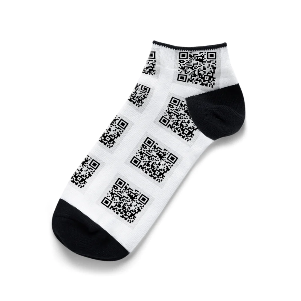 未来面白デザイン屋の和ノ國デザインＱＲコード Ankle Socks