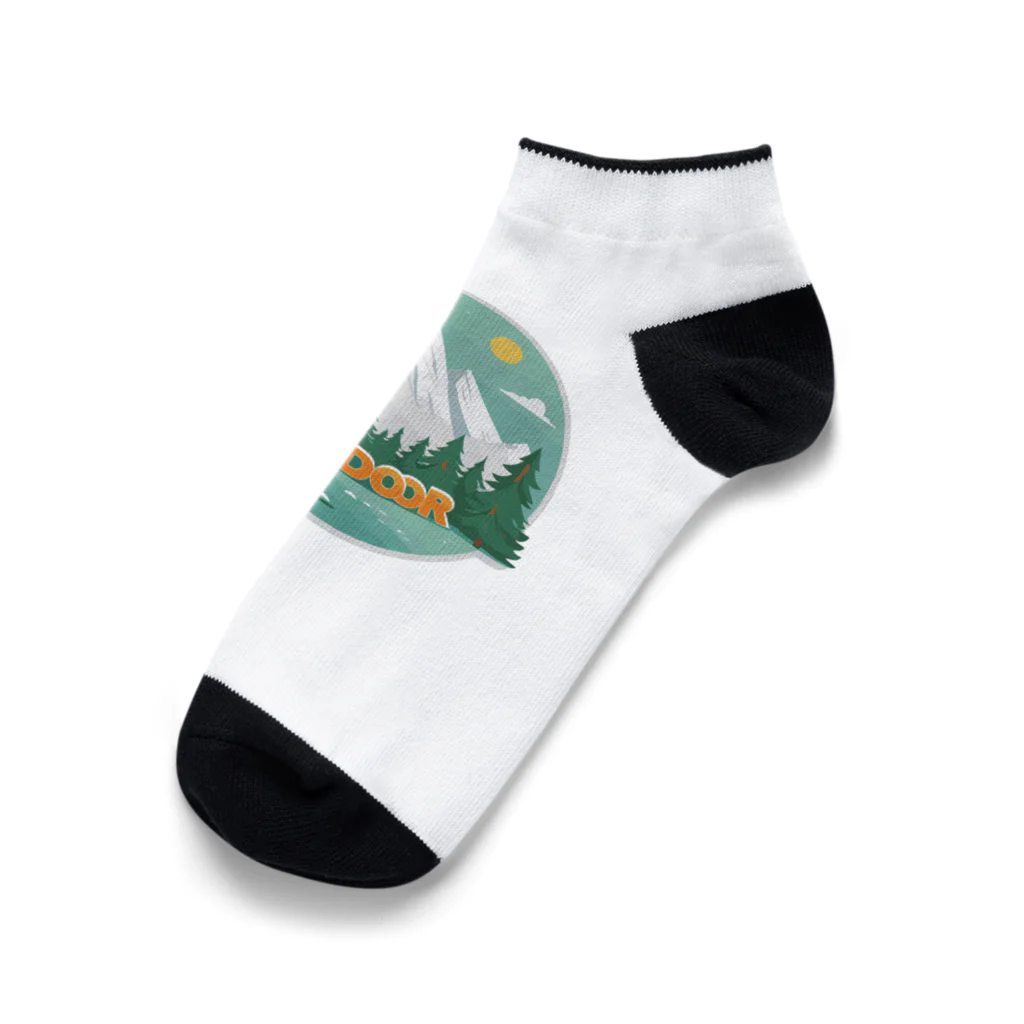 ファンシーTシャツ屋のアウトドアーワッペン Ankle Socks