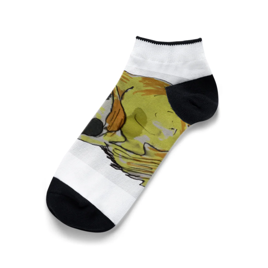 APPLEBeeの手描きゴールデンレトリーバー Ankle Socks