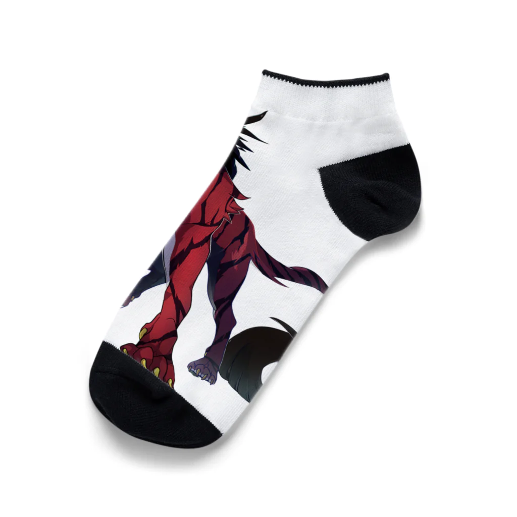 SCL_UMA_Crew_ProjectのデジタルUMA：ジェヴォーダンの獣 Beast of gevaudan Ankle Socks