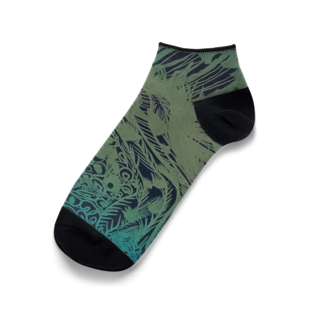 runboの太陽と龍 Ankle Socks