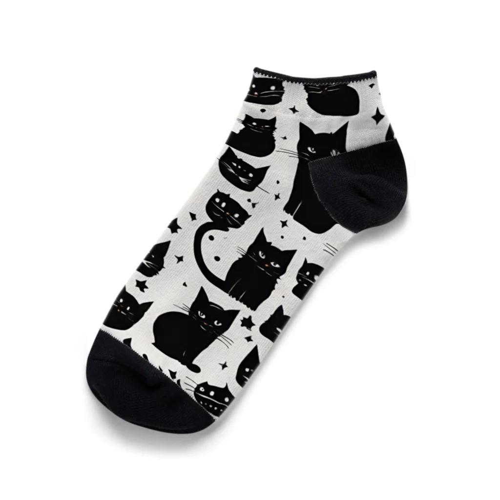 maonyaのぶち猫 Ankle Socks