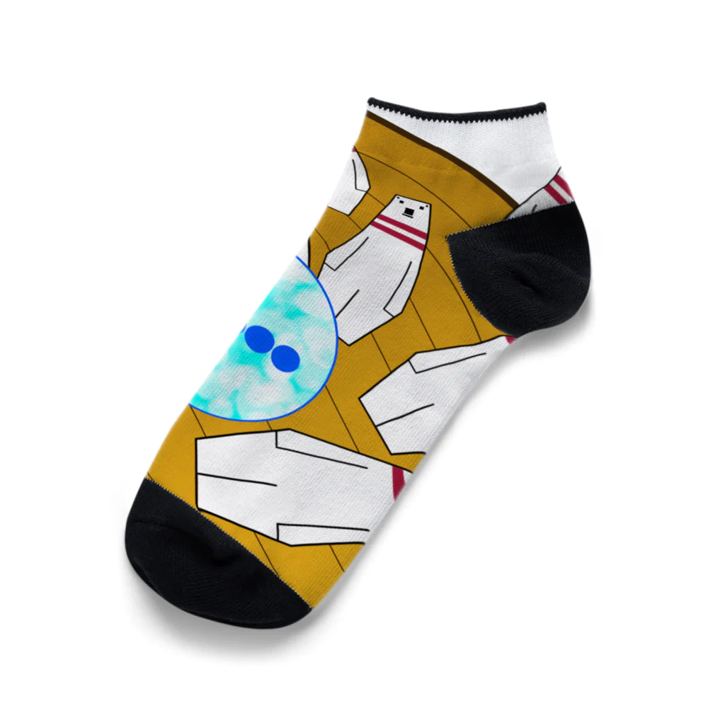 ほかほかしろくまのあったかざっかやのしろくまボウル Ankle Socks