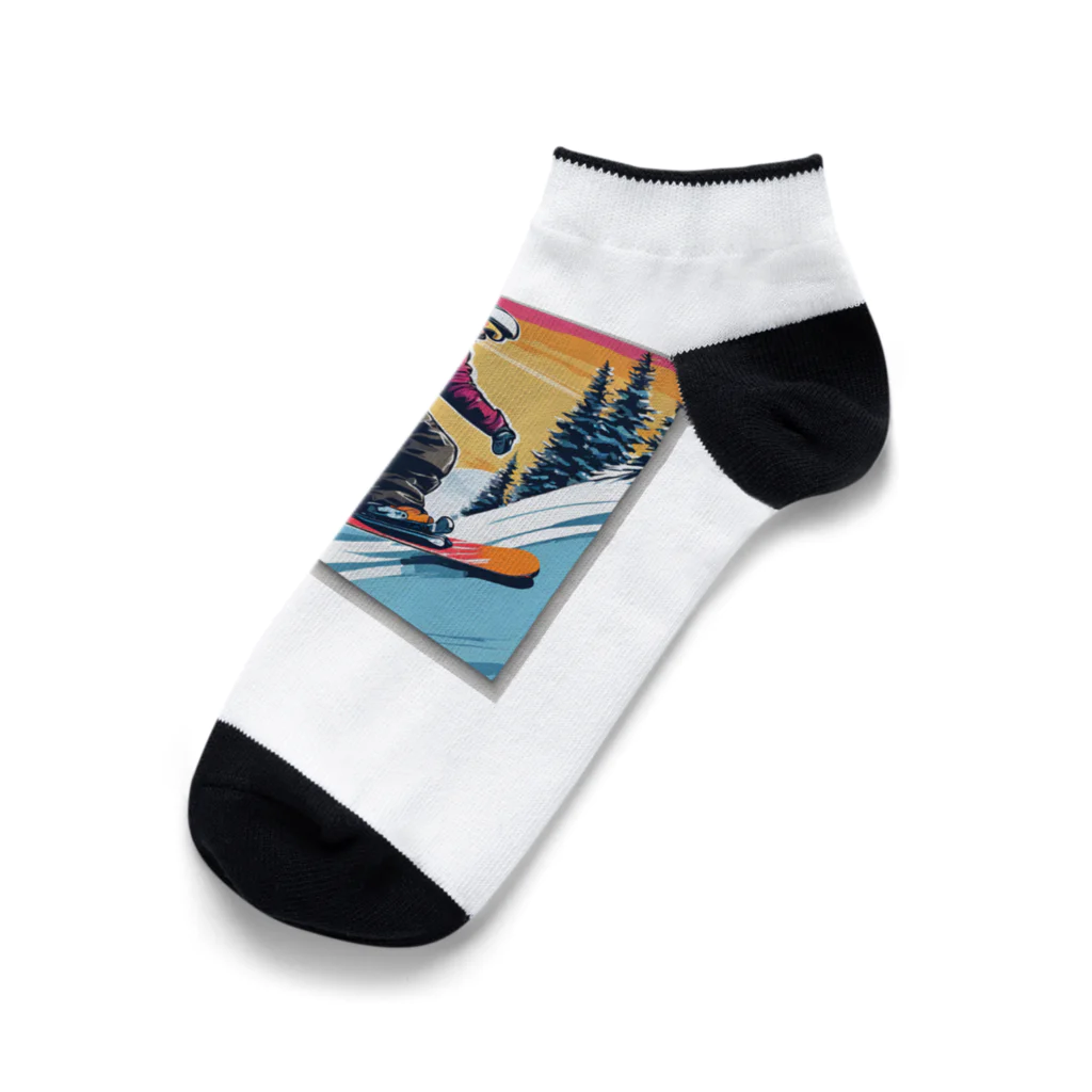 crazykoのスノーボーダー Ankle Socks