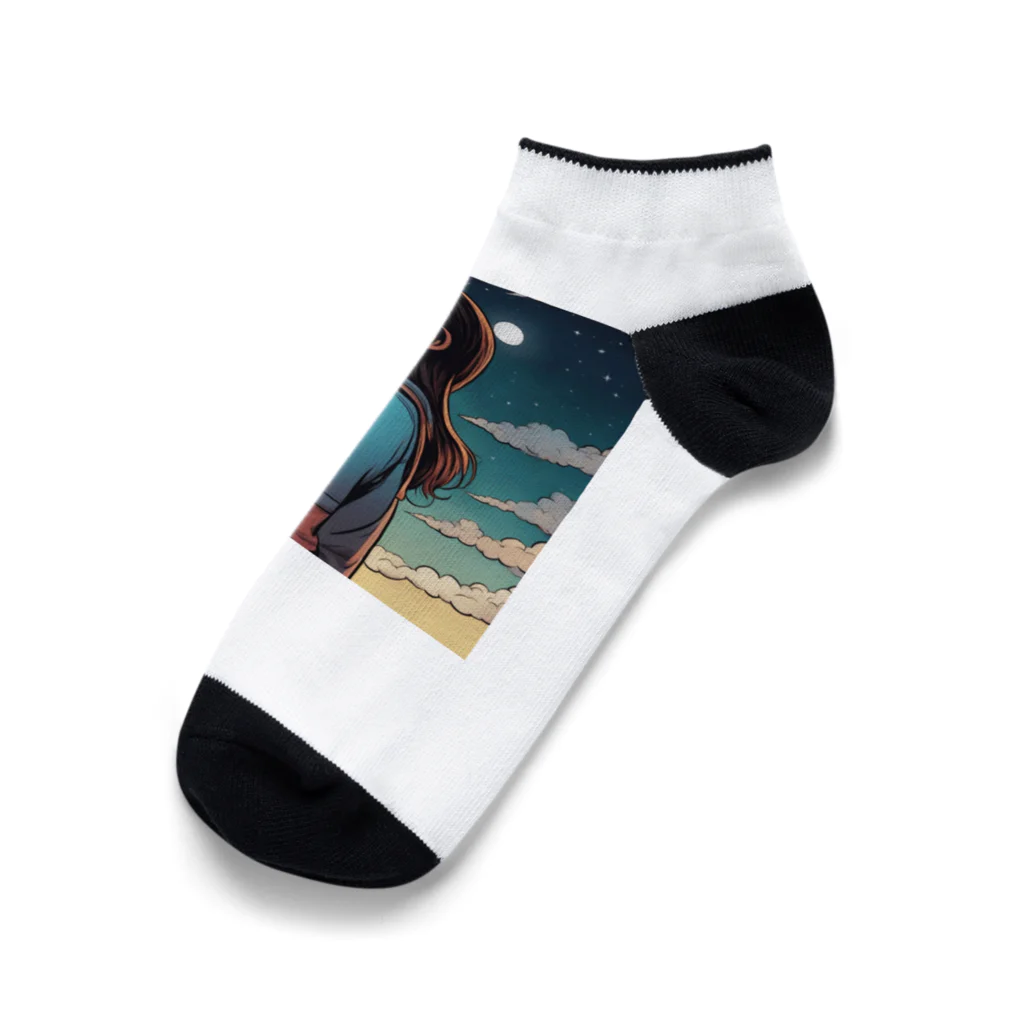 PanHanaChanのThe girl who looks at the sky Ankle Socks