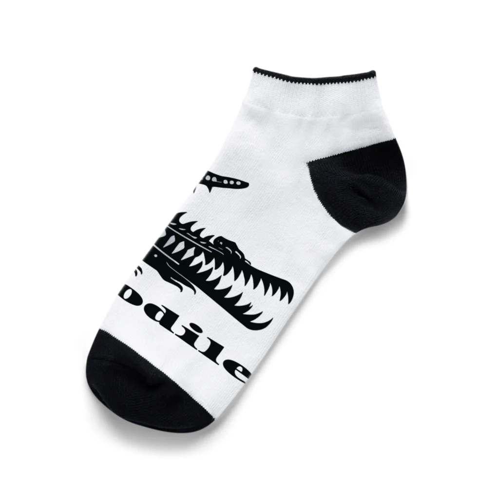 ファンシーTシャツ屋のトライバルクロコダイル Ankle Socks