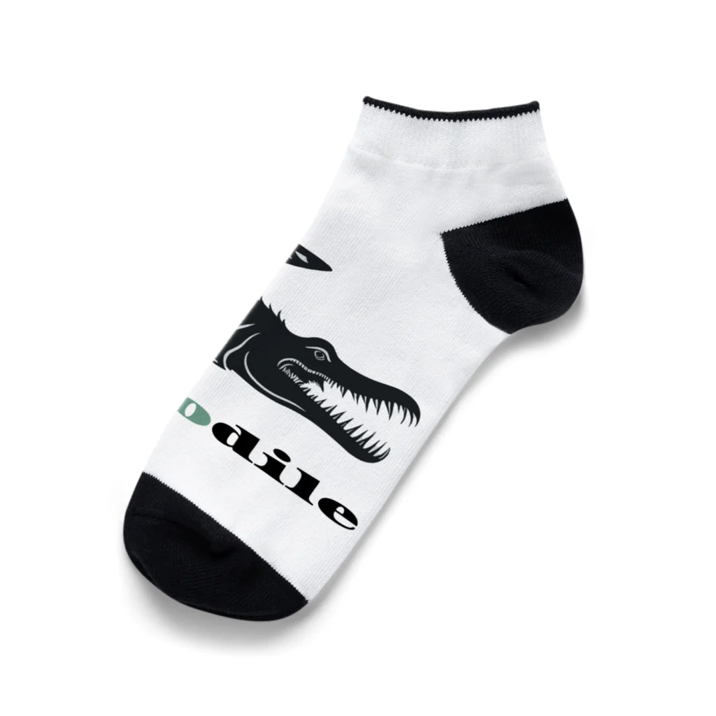 ファンシーTシャツ屋のクールでワイルドなあなたを魅了するクロコダイル Ankle Socks