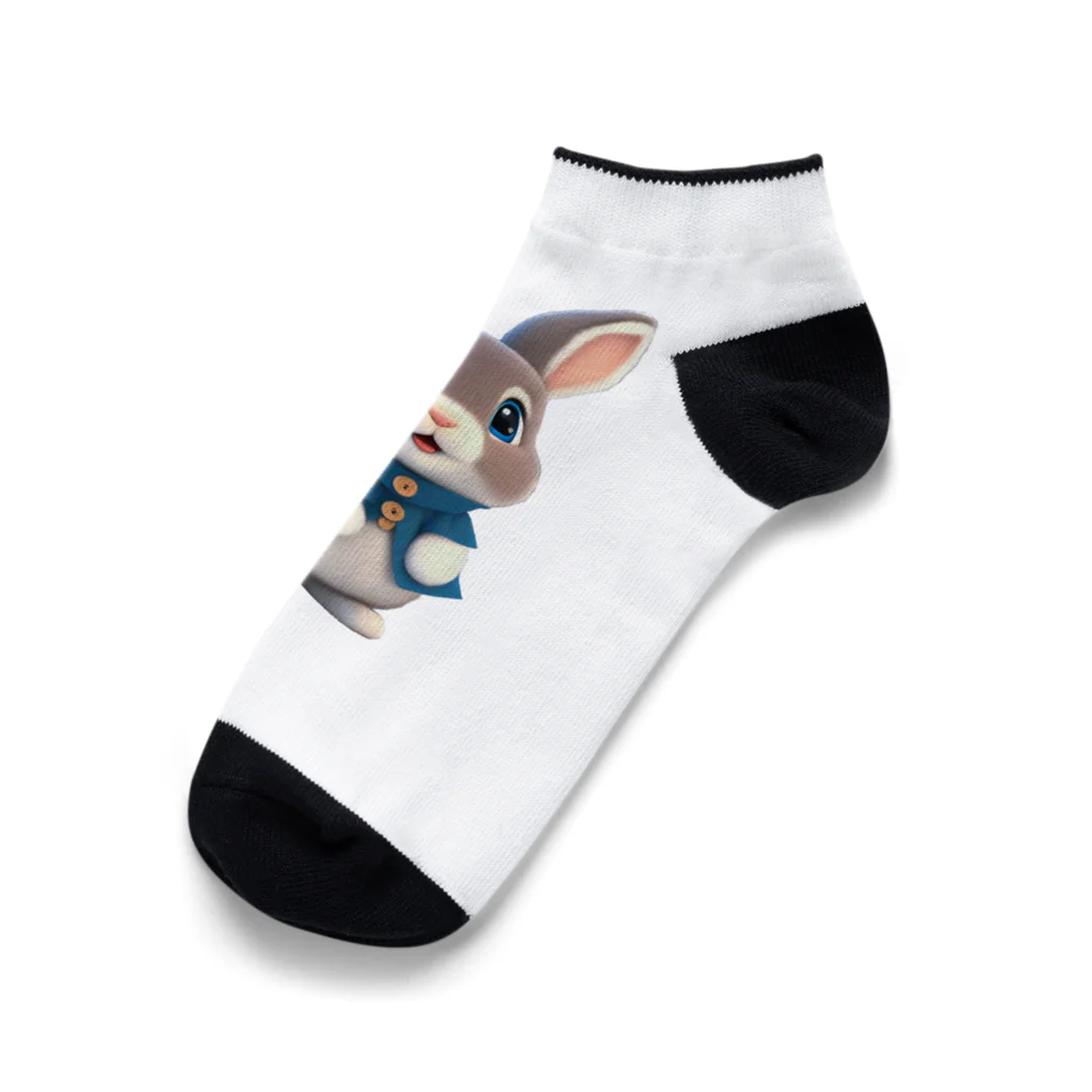 ぱんだまんの３Dウサギ Ankle Socks