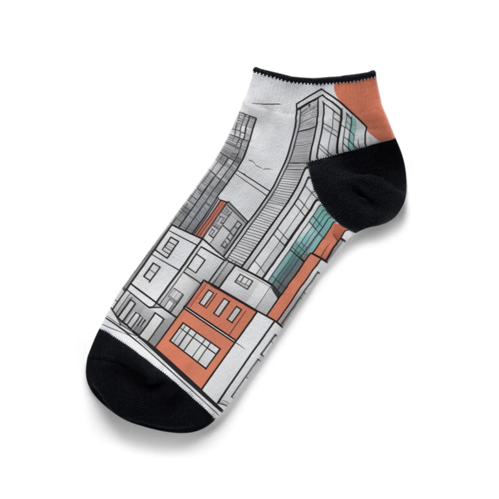 ANTARESの都市の雰囲気やストリートアートスタイルを反映させたデザイン Ankle Socks