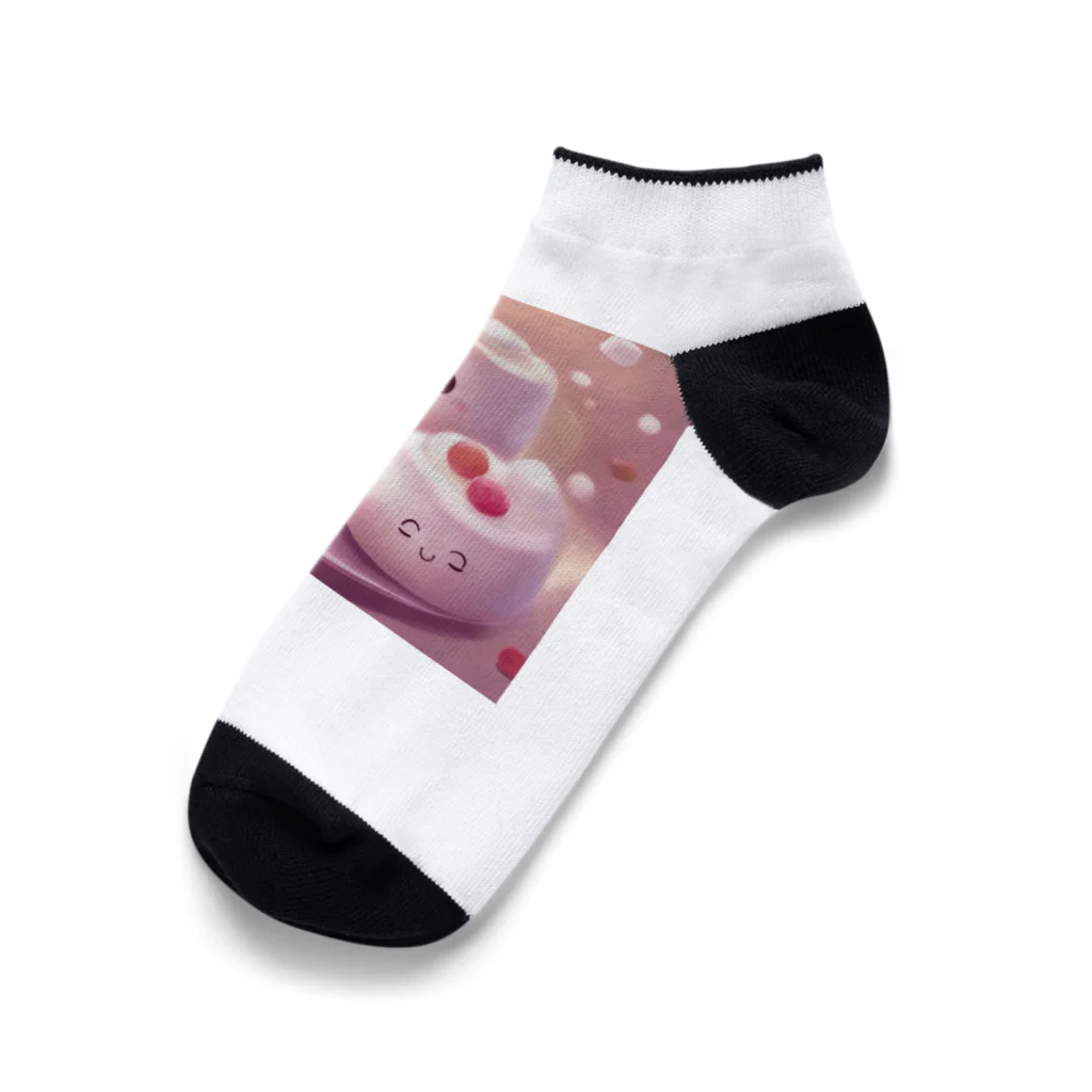 amxafukのふわふわマシュマロかわいいプリン Ankle Socks