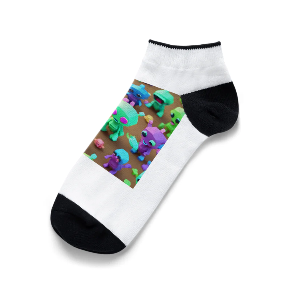 かんむりわっしーの集まれKAWAii宇宙人 Ankle Socks