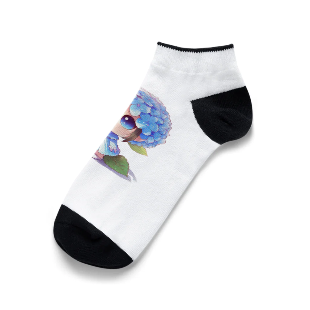 ぱんだまんのあじさい Ankle Socks