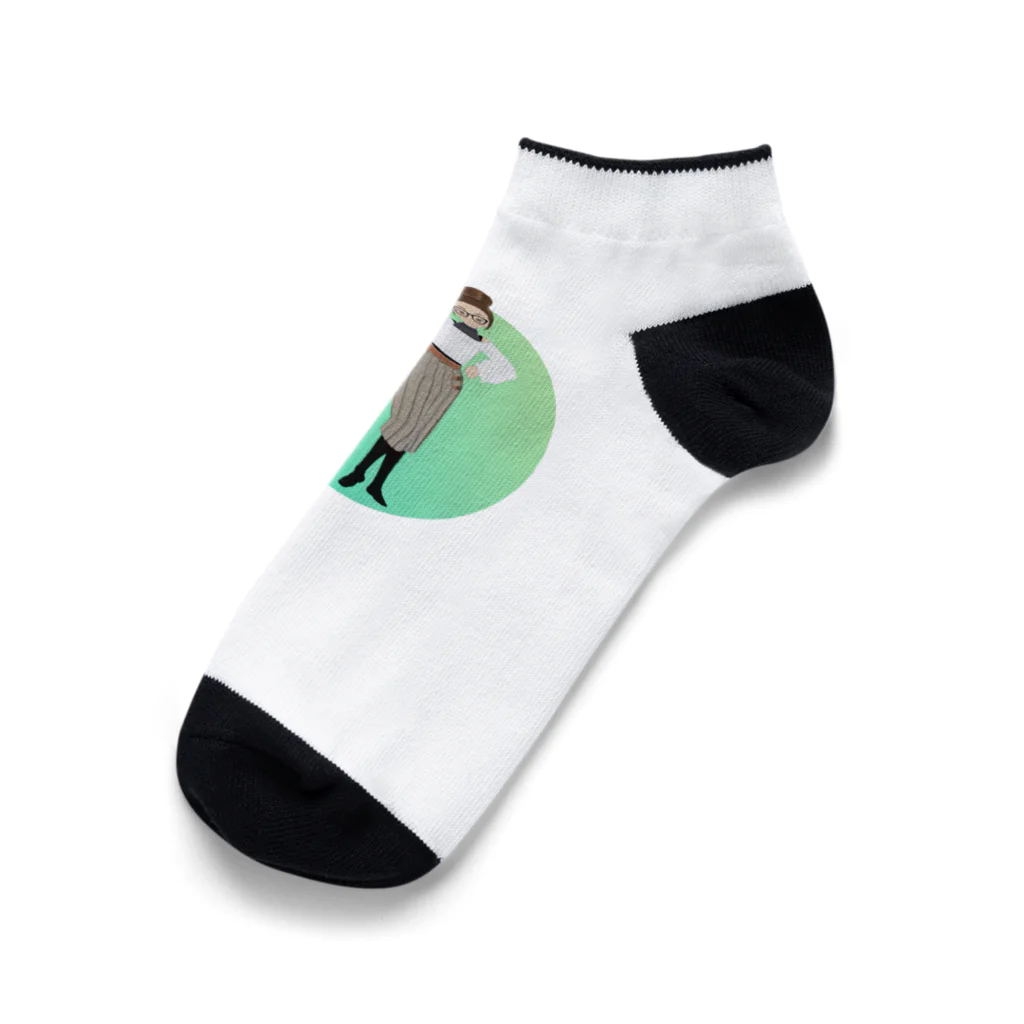 CASPROSTORESのYouTubeアニメ『俺ドル』LINEスタンプキャラグッズ 倫子B Ankle Socks