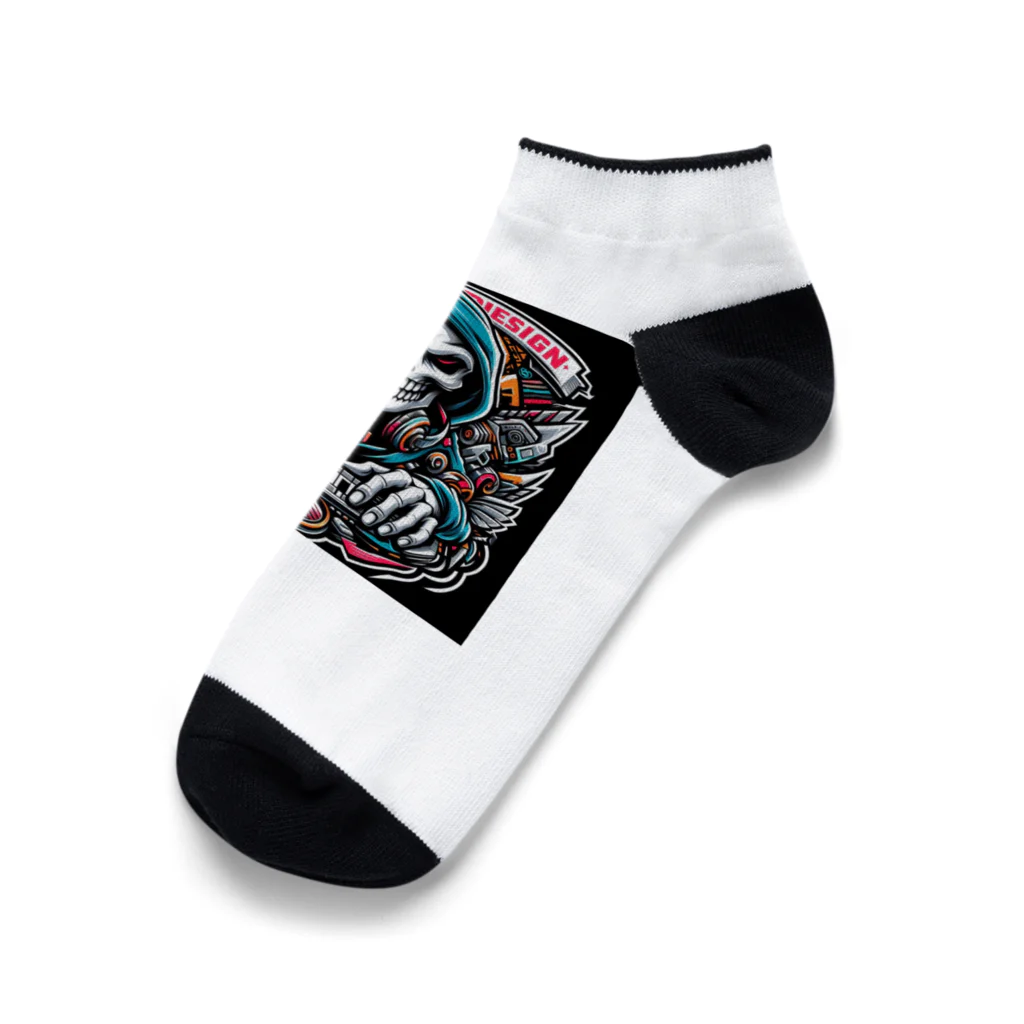 カラフルボックスのスカルDＪ Ankle Socks