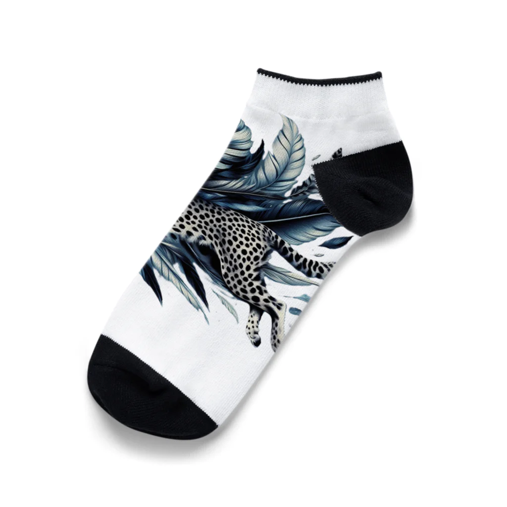 FUMYのフェザーランナーcheetah Ankle Socks