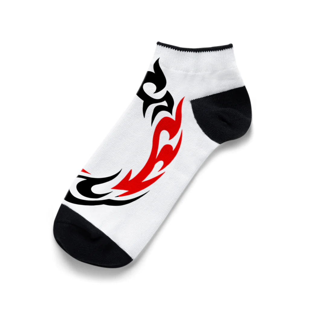 ファンシーTシャツ屋のクールなトライバル炎のタトゥーデザイン Ankle Socks