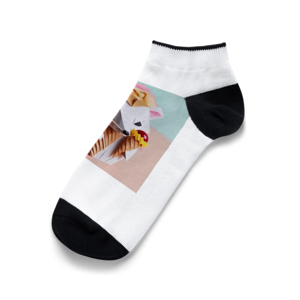 yumiceのice meets オリガミハリネズミ Ankle Socks