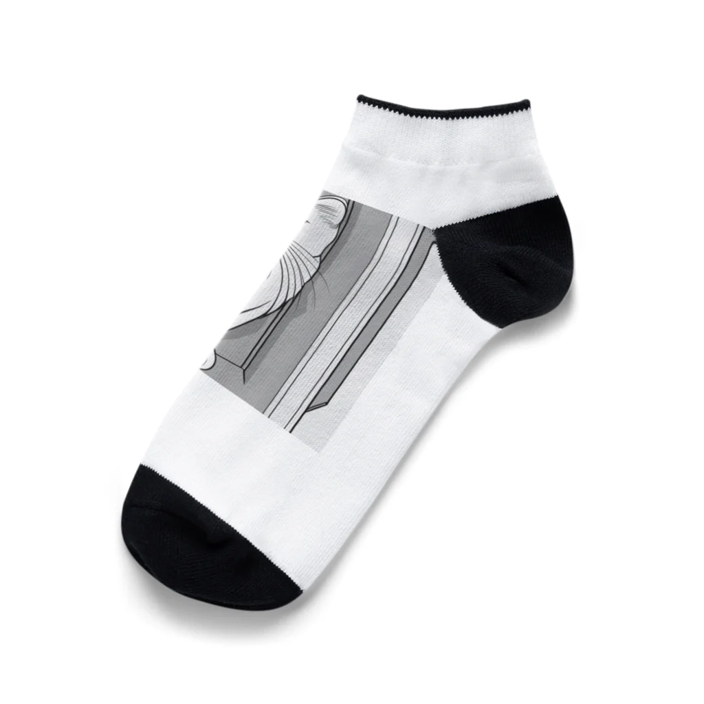 uq230528_suzuのネコ３ Ankle Socks