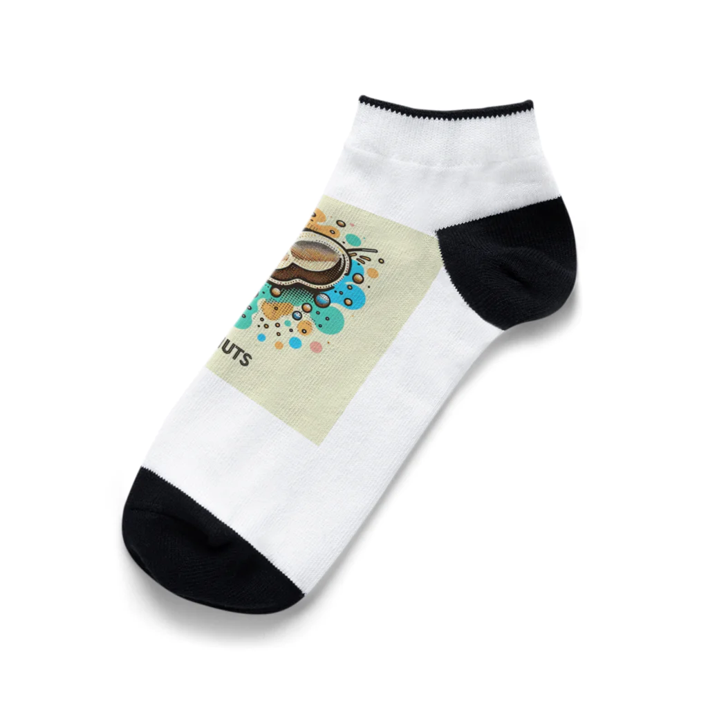 ドット絵調理器具のドット絵「ピーナッツ」 Ankle Socks