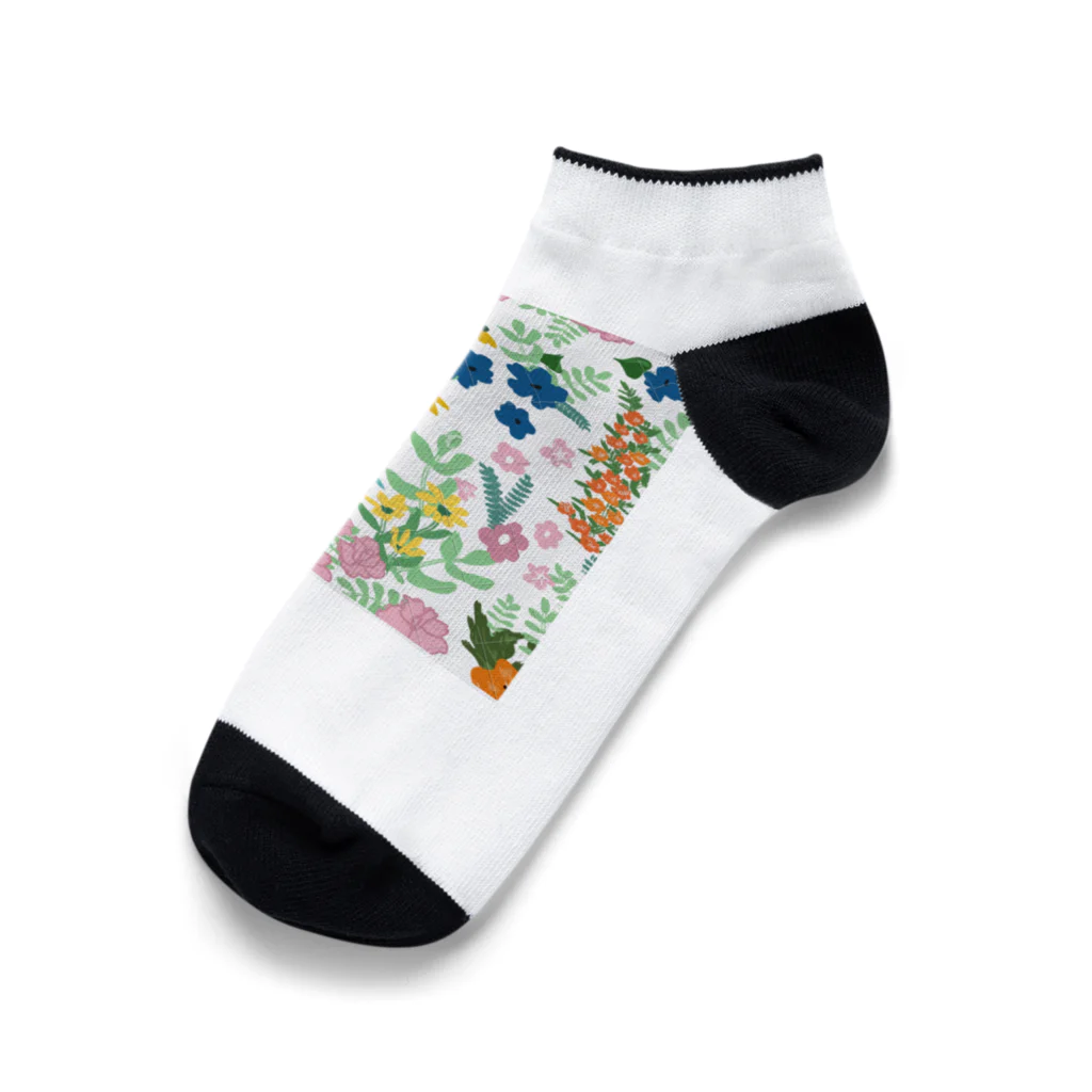 Happy Shopの爽やか花柄 Ankle Socks