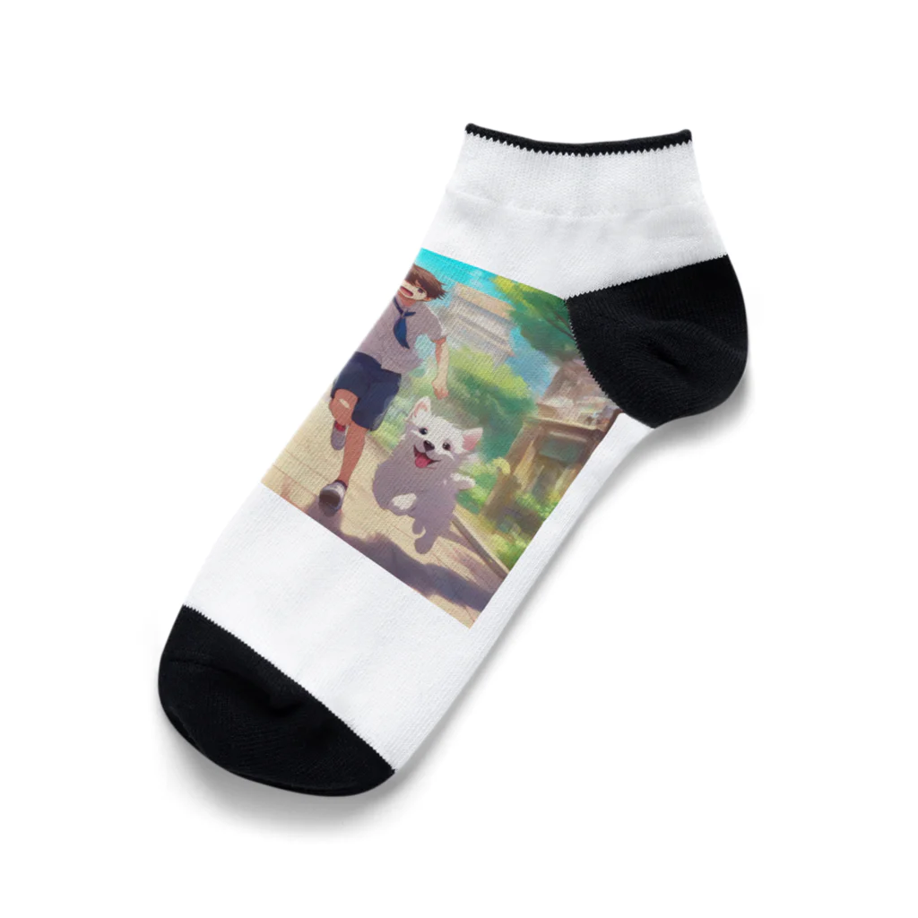 happiness_shopの大好きな飼い主さんと一緒 Ankle Socks