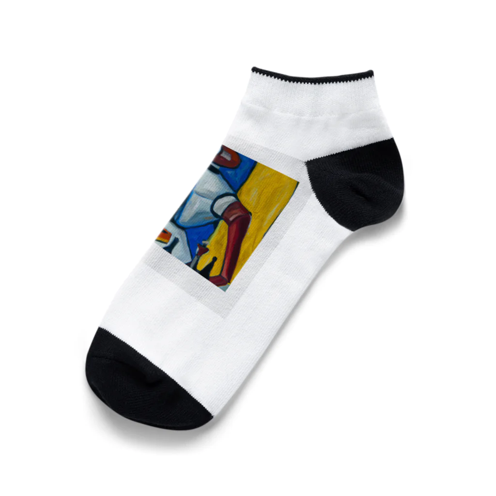 だんのんのチェスをする男 Ankle Socks