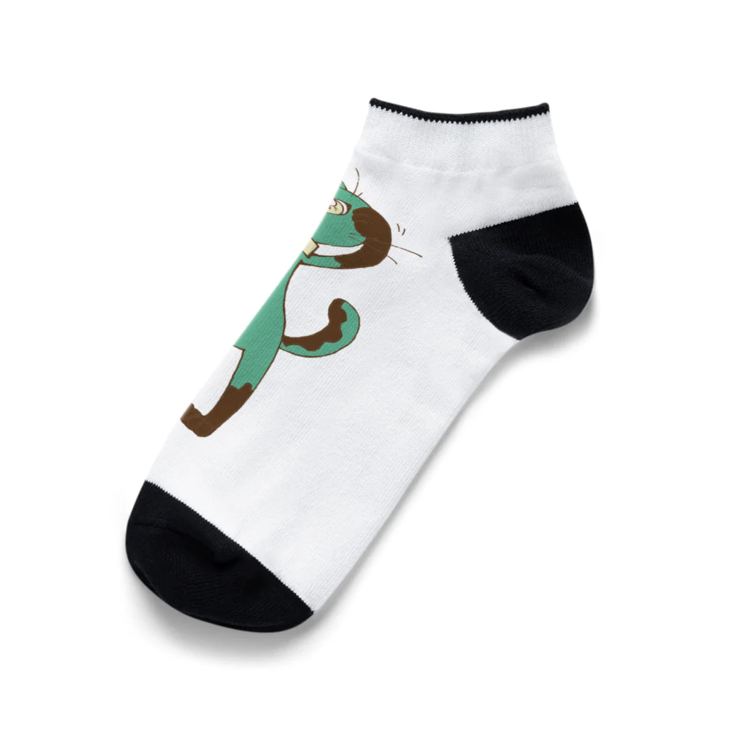 朧屋のあざといチョコミントキャット Ankle Socks