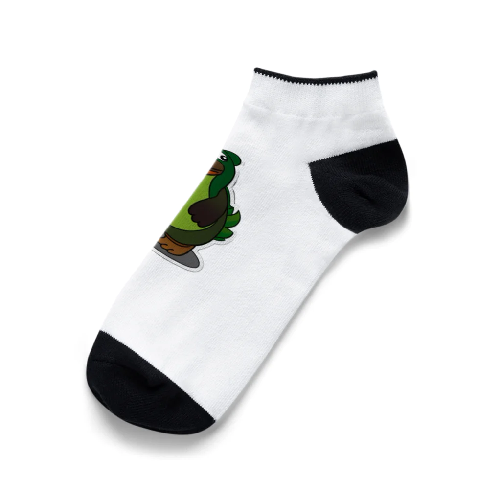chikichikibanbanの緑、恐竜、ワニ Ankle Socks