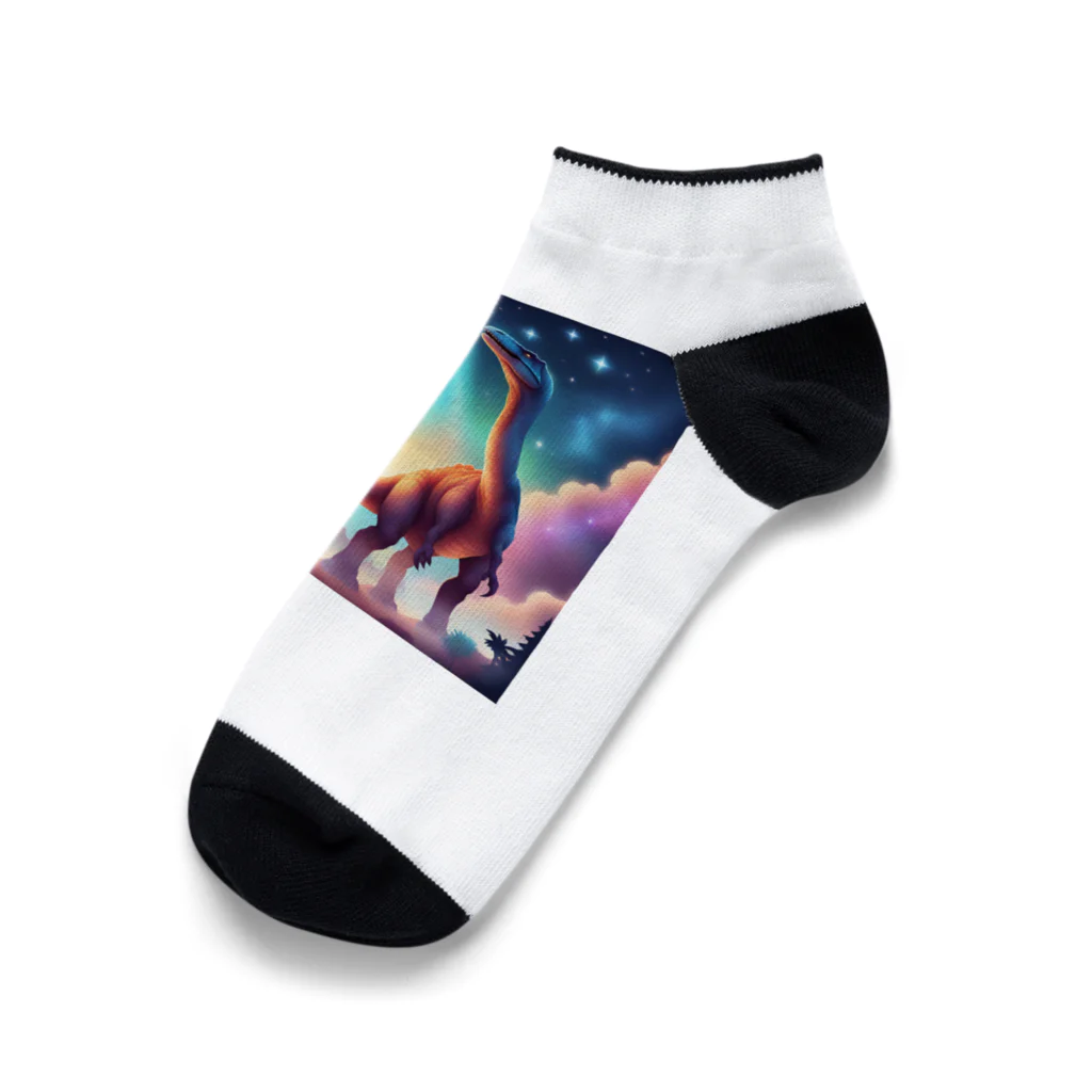 Manoaの恐竜の星 Ankle Socks