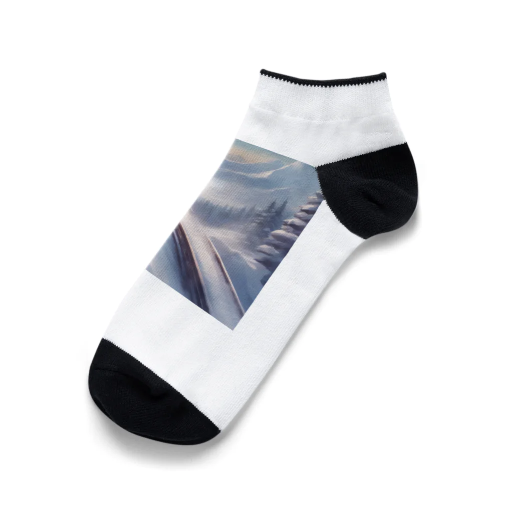 taka_nirvanaの鮮やかなスノーボーダー Ankle Socks