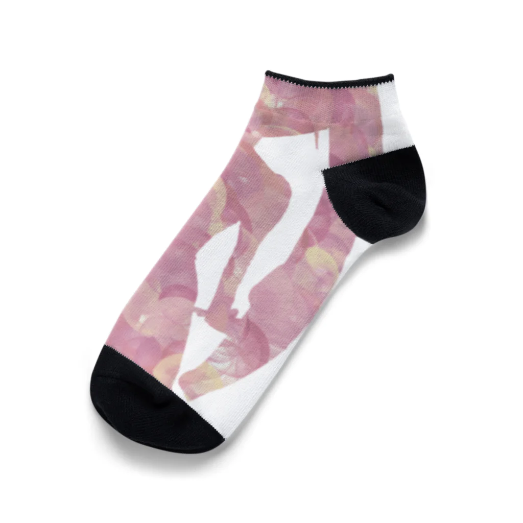 かみなりのさくらいろガーリー Ankle Socks