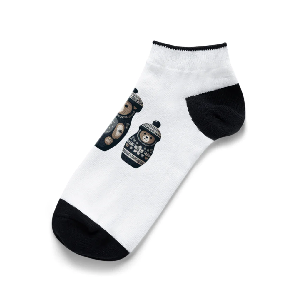 itanki3のグリズリーこけし Ankle Socks