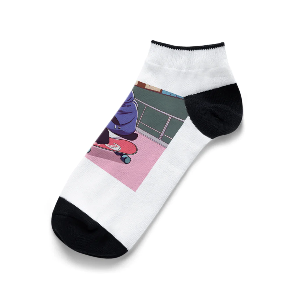 tak12_12のスケーターペンギン君 Ankle Socks