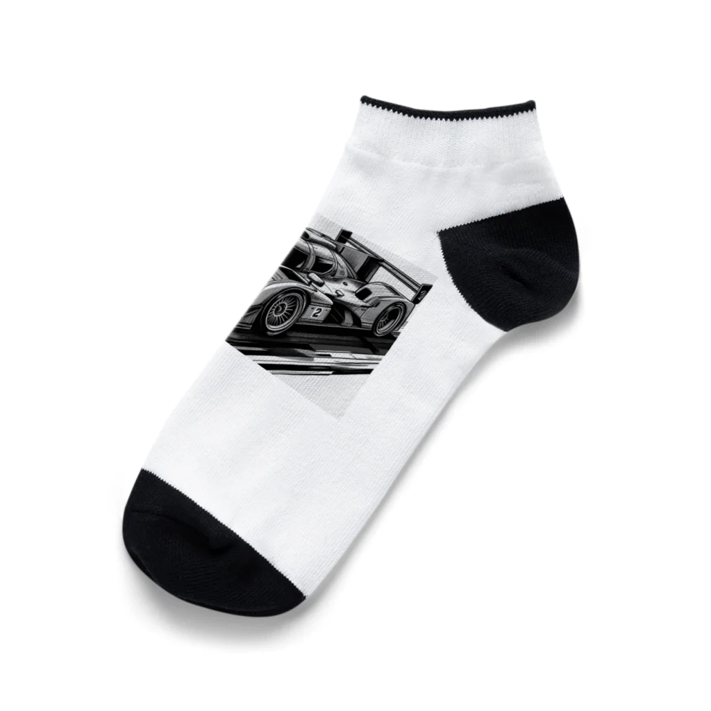 shinsuke114のシャープなデザインのスポーツカー Ankle Socks