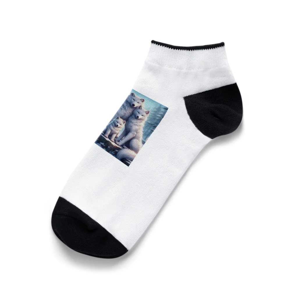 SWQAのオオカミファミリー Ankle Socks