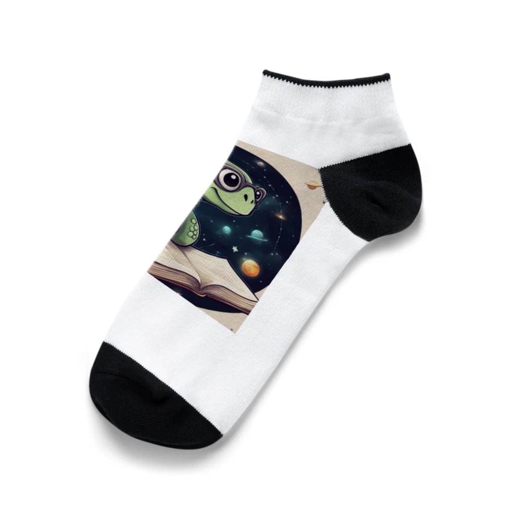 宇宙屋さんの宇宙勉強かめ Ankle Socks