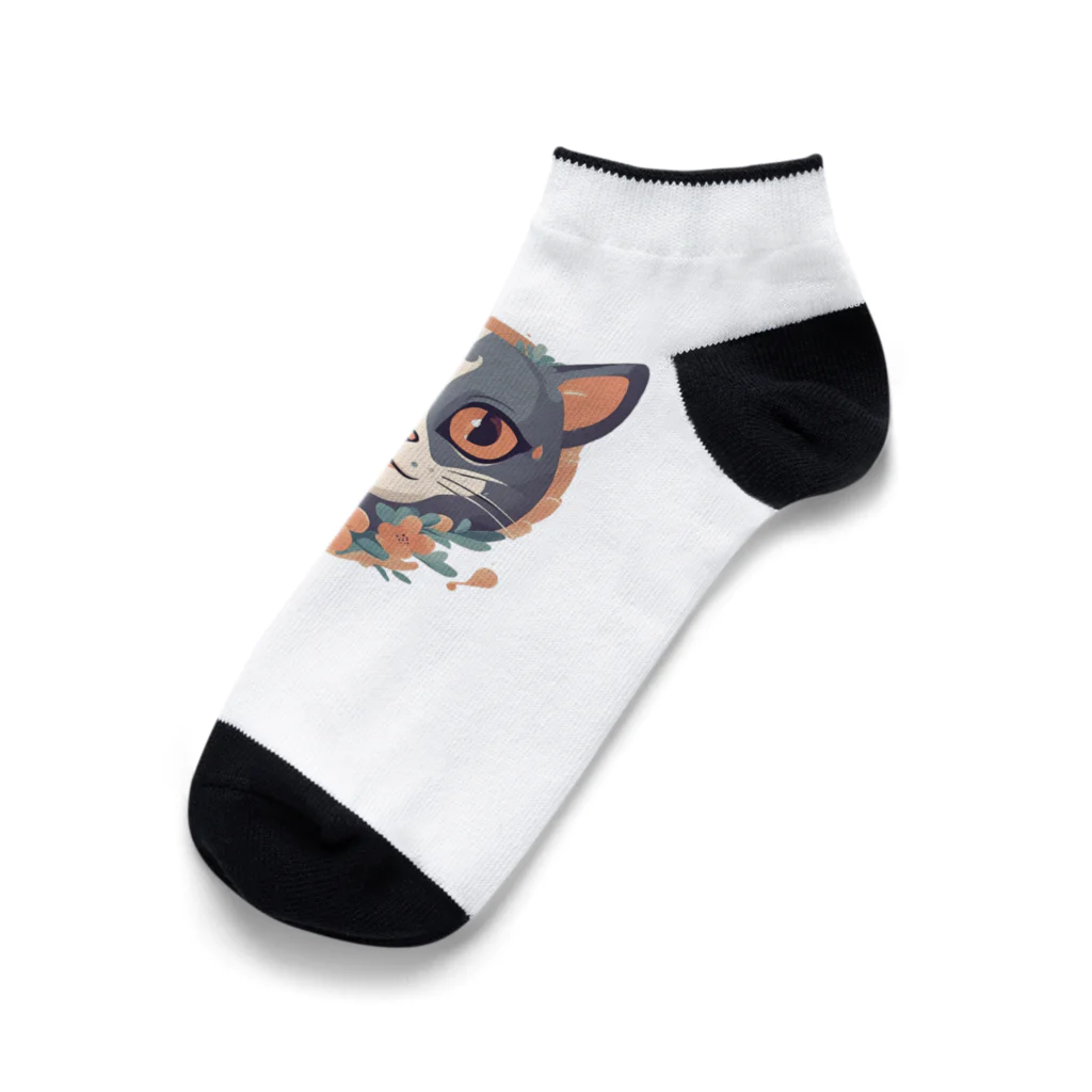 ぷっくりショップの野性的な目 Ankle Socks