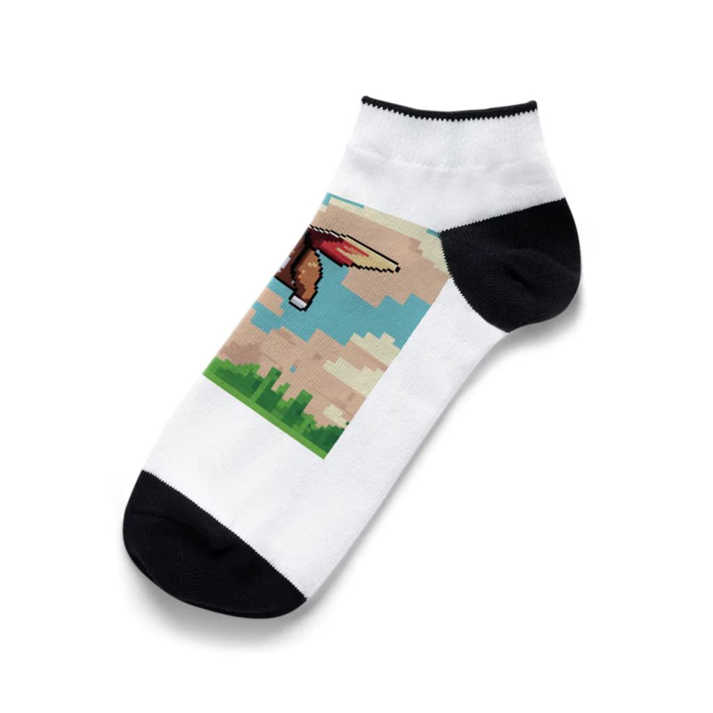 barisukaの空を飛ぶブルドッグ Ankle Socks