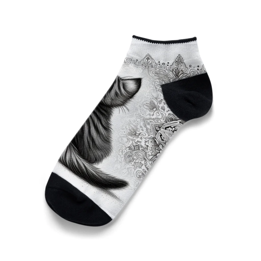 にくきゅう299のBack-raised Dream Cat 3 Ankle Socks