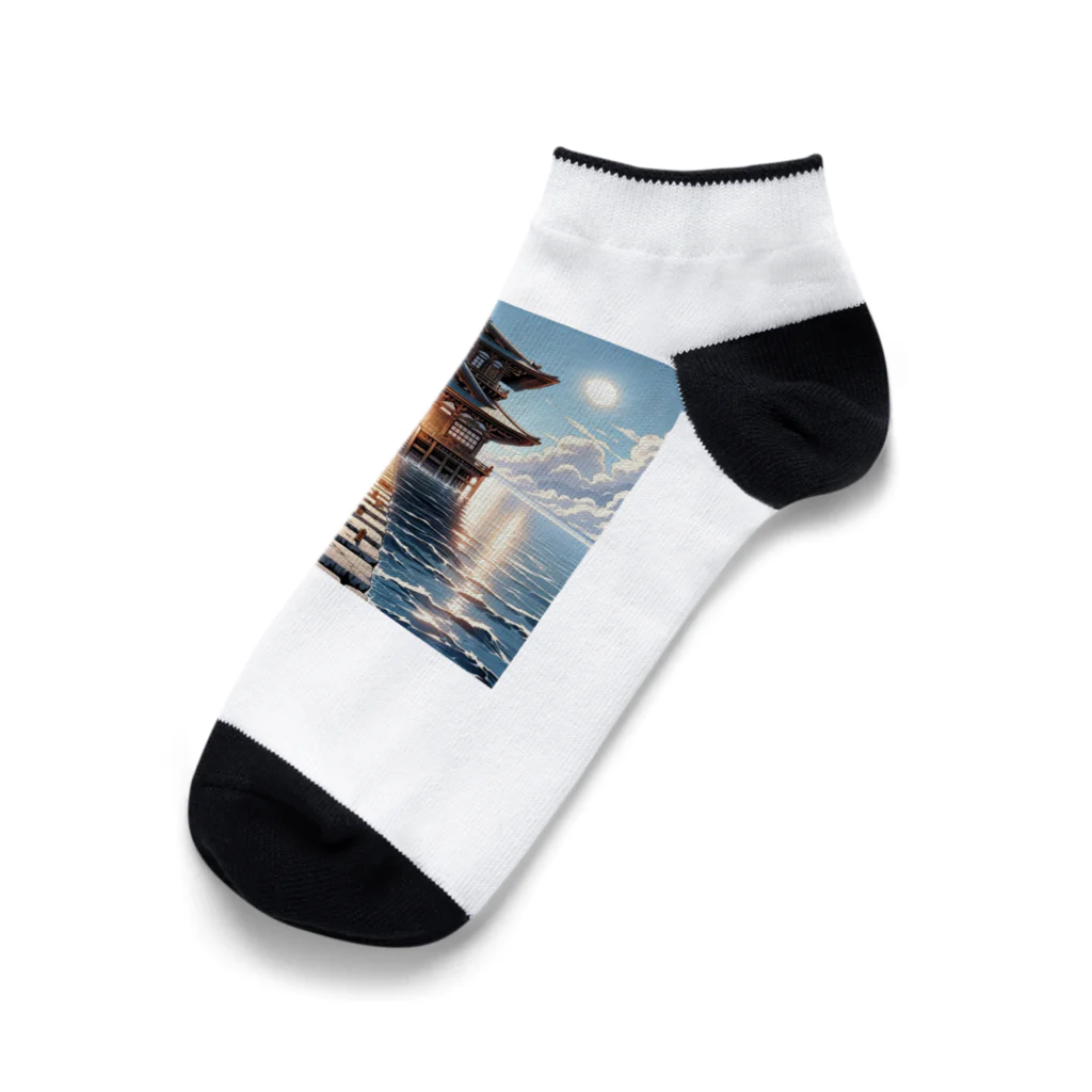 Irregular is beautifulのSanctuary of the Sea: Pathway to Serenity Ankle Socks