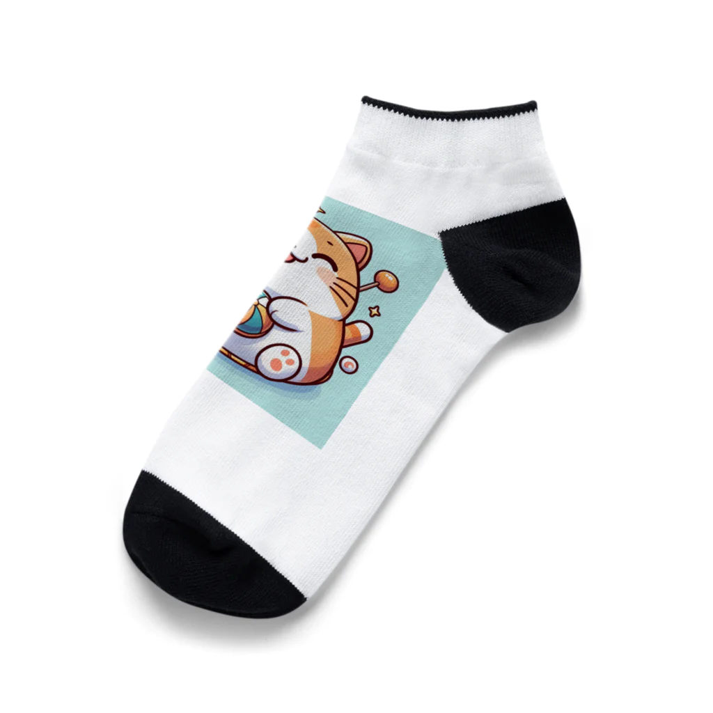 wtr3045のまるねこ37 Ankle Socks