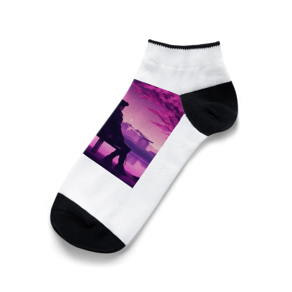 kichamanの夜桜デート Ankle Socks