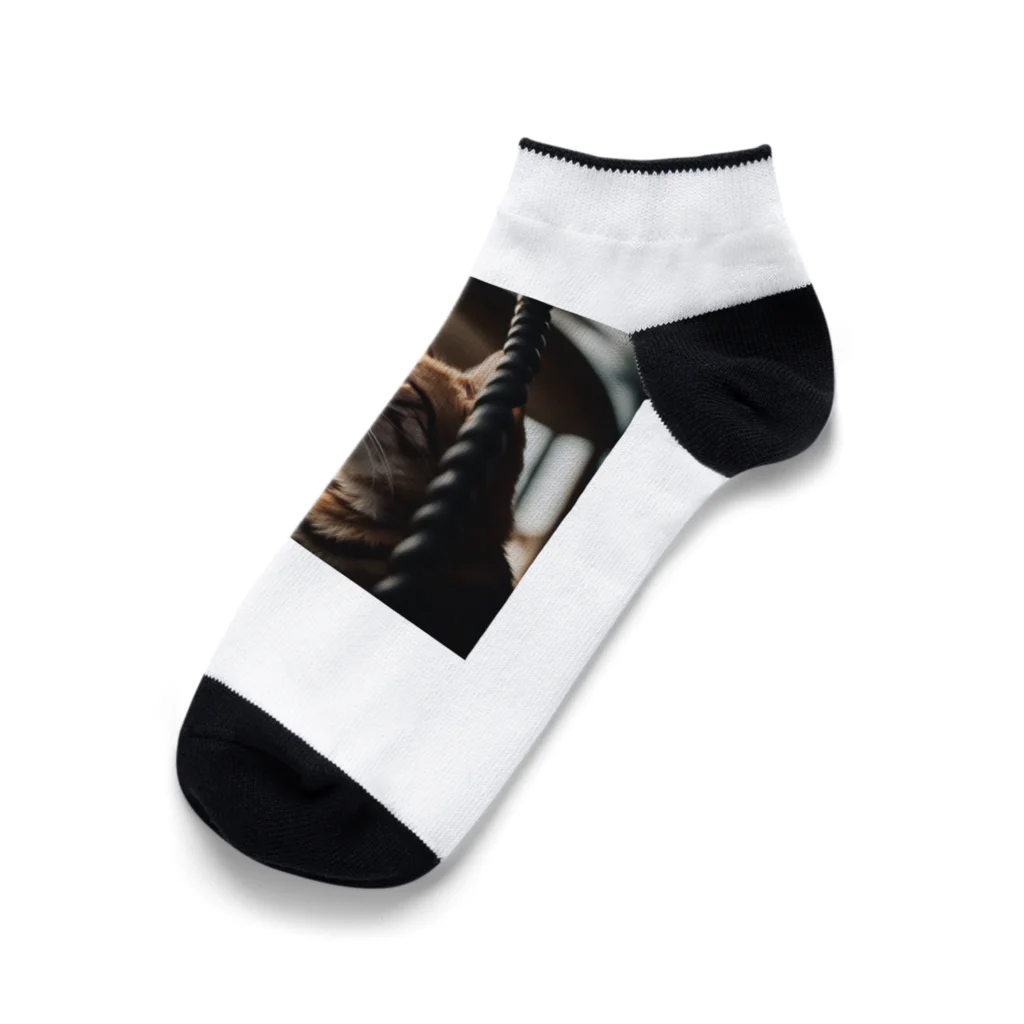 feliceのタワーに登っている猫 Ankle Socks