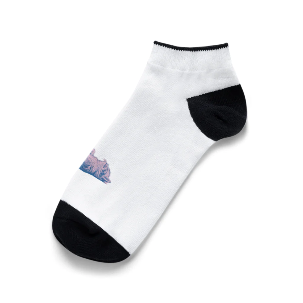 sansamのねこごろり Ankle Socks