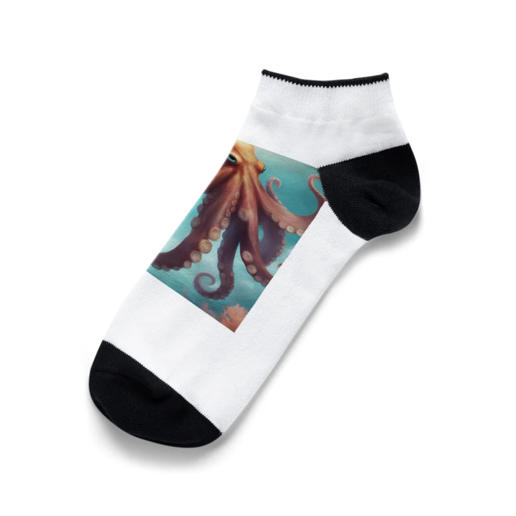 namuhatimanの海を泳いでいるタコ Ankle Socks