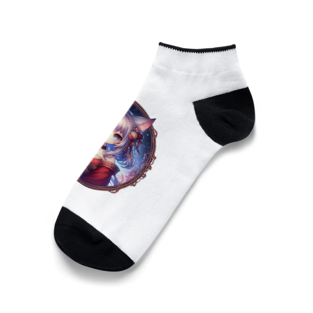 終わらない夢🌈の猫耳の少女✨ Ankle Socks