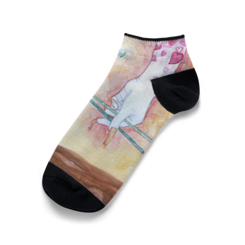 🐶シュナといろいろ🎨のラーメン大好き人間 Ankle Socks